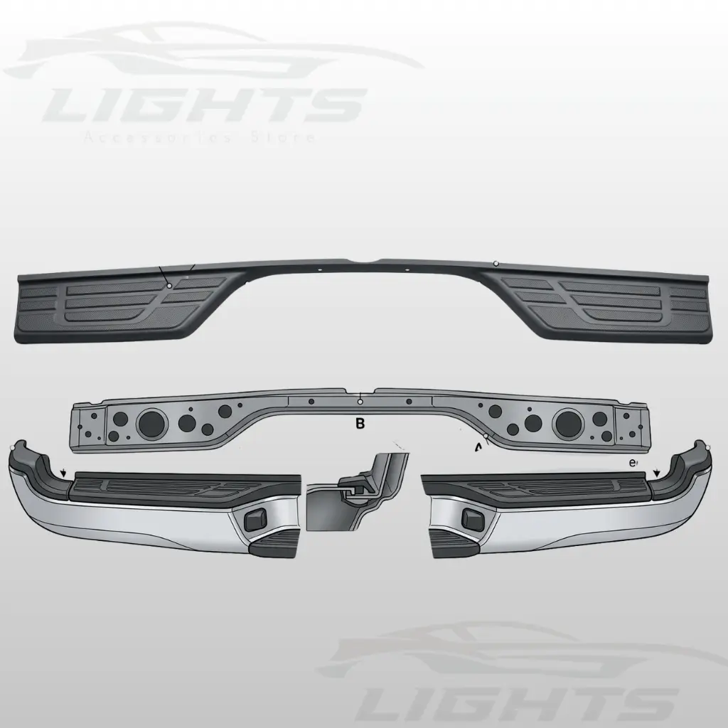 Almohadilla para bumper trasero compatibles con Toyota Tacoma 2005-2015.