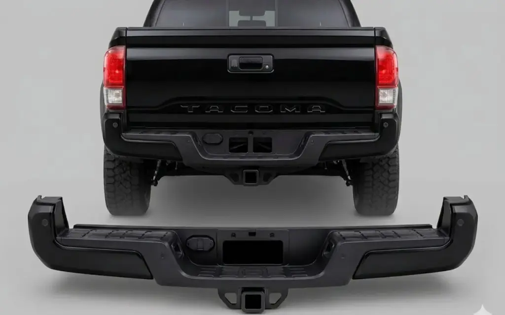 Bumper Trasero Completo para Toyota Tacoma 2016-2023 - Negro Mate Texturizado.