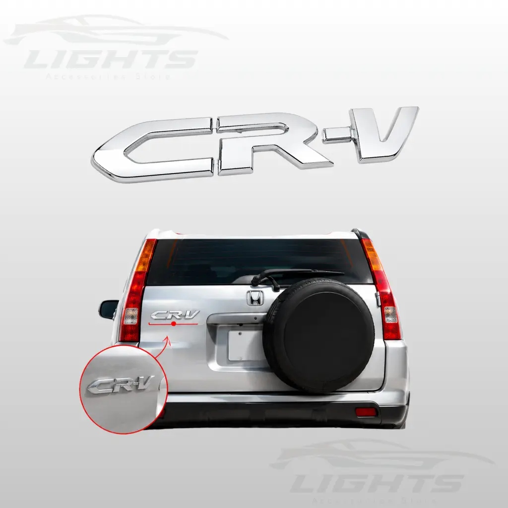 Emblema Cromado de Compuerta Trasera para Honda CR-V 2002-2006.