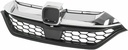 Parrilla superior delantera, con malla en forma de panal, combinación negro-cromo, compatible con HONDA CR-V 2017-2019.