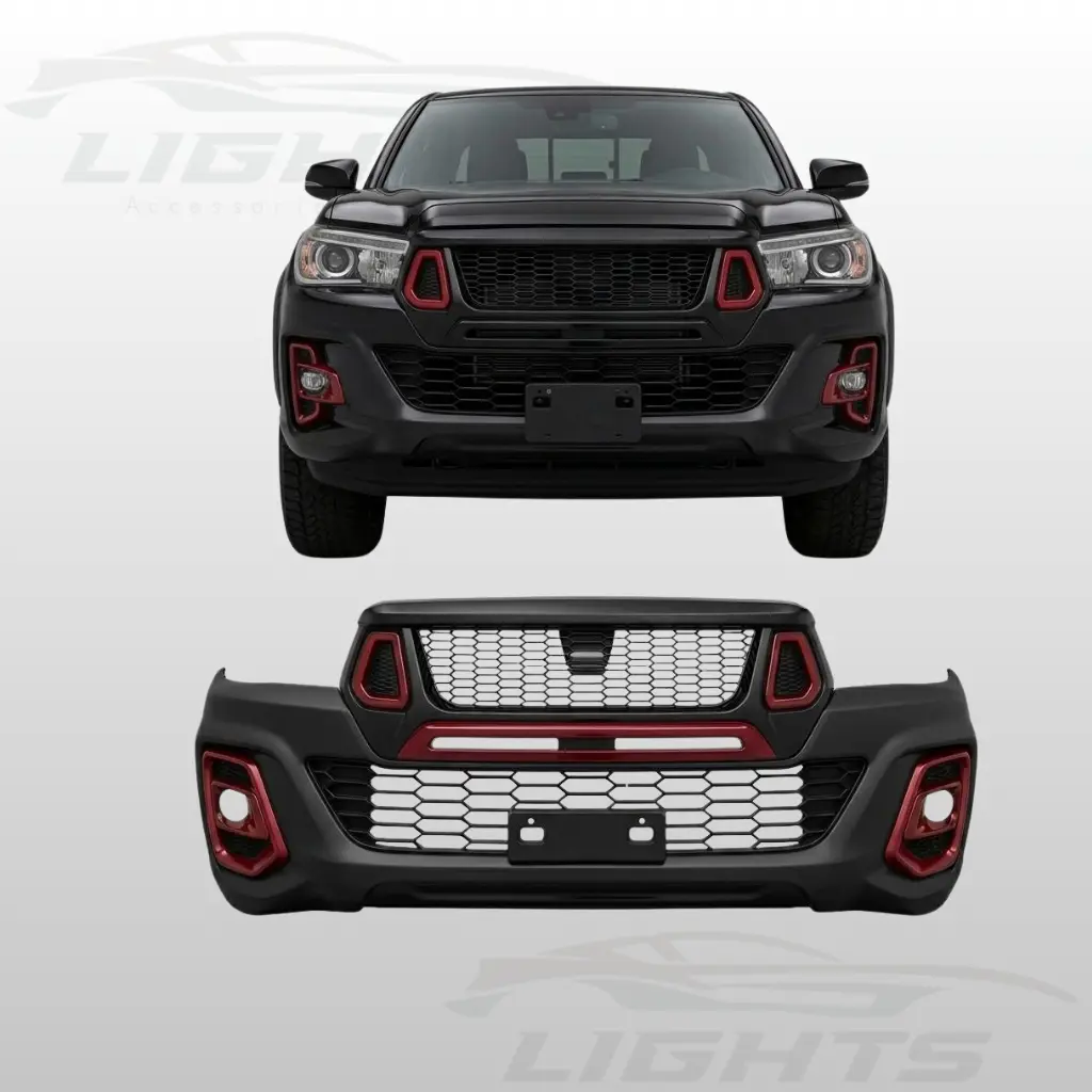 Bumper delantero compatible con  Toyota Hilux 2016-2020.