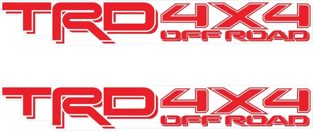Sticker Toyota Tacoma TRD 4X4 rojo