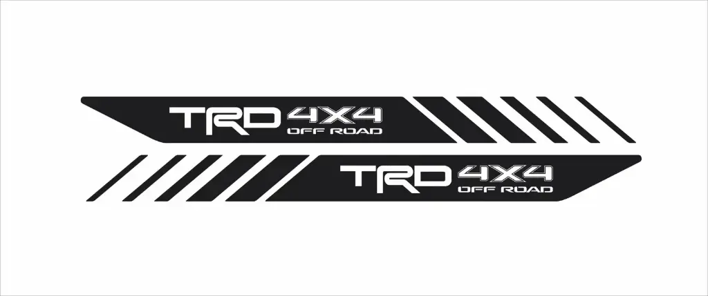 Sticker Toyota Tacoma TRD 4X4 negro/faldón