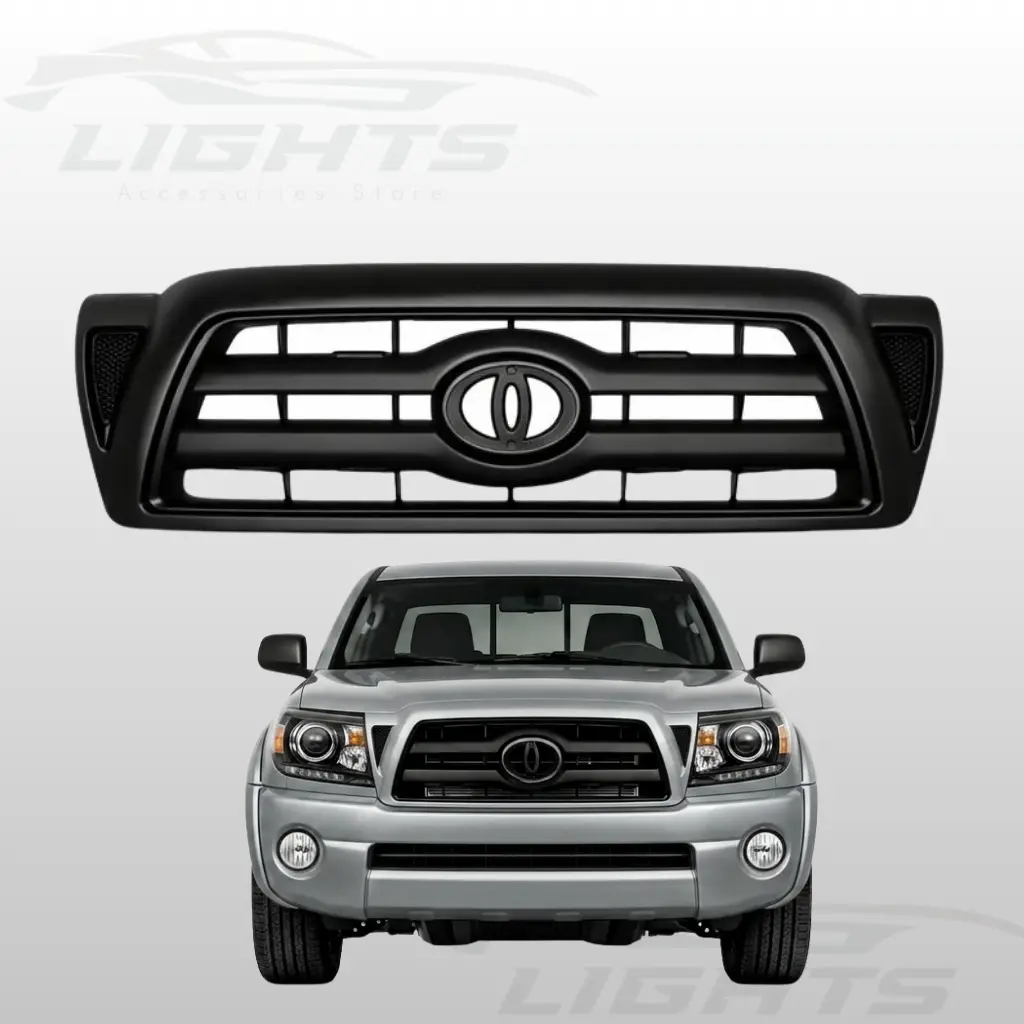 Parrilla negra compatible con Toyota Tacoma 2005-2011