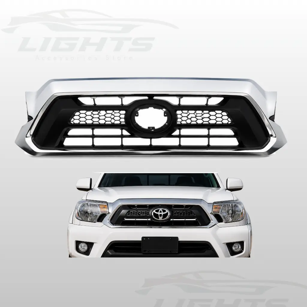 Parrilla frontal cromada compatible con Toyota Tacoma 2012-2015