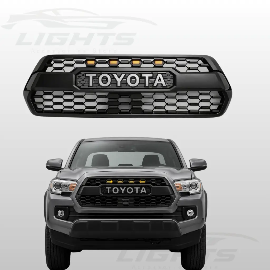 Parrilla TRD con luces compatible con Toyota Tacoma 2016-2023