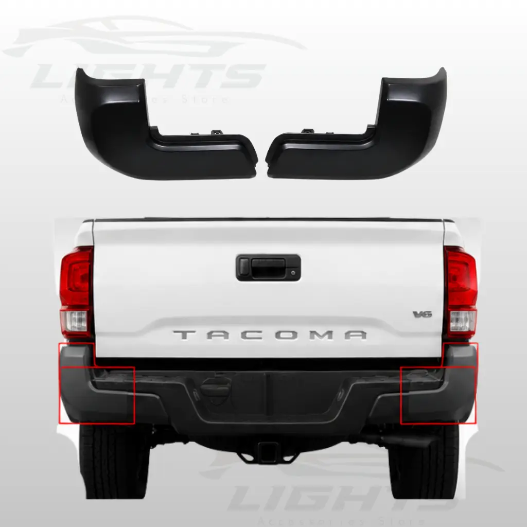 Extremos del bumper trasero para Toyota Tacoma 2016-2023.