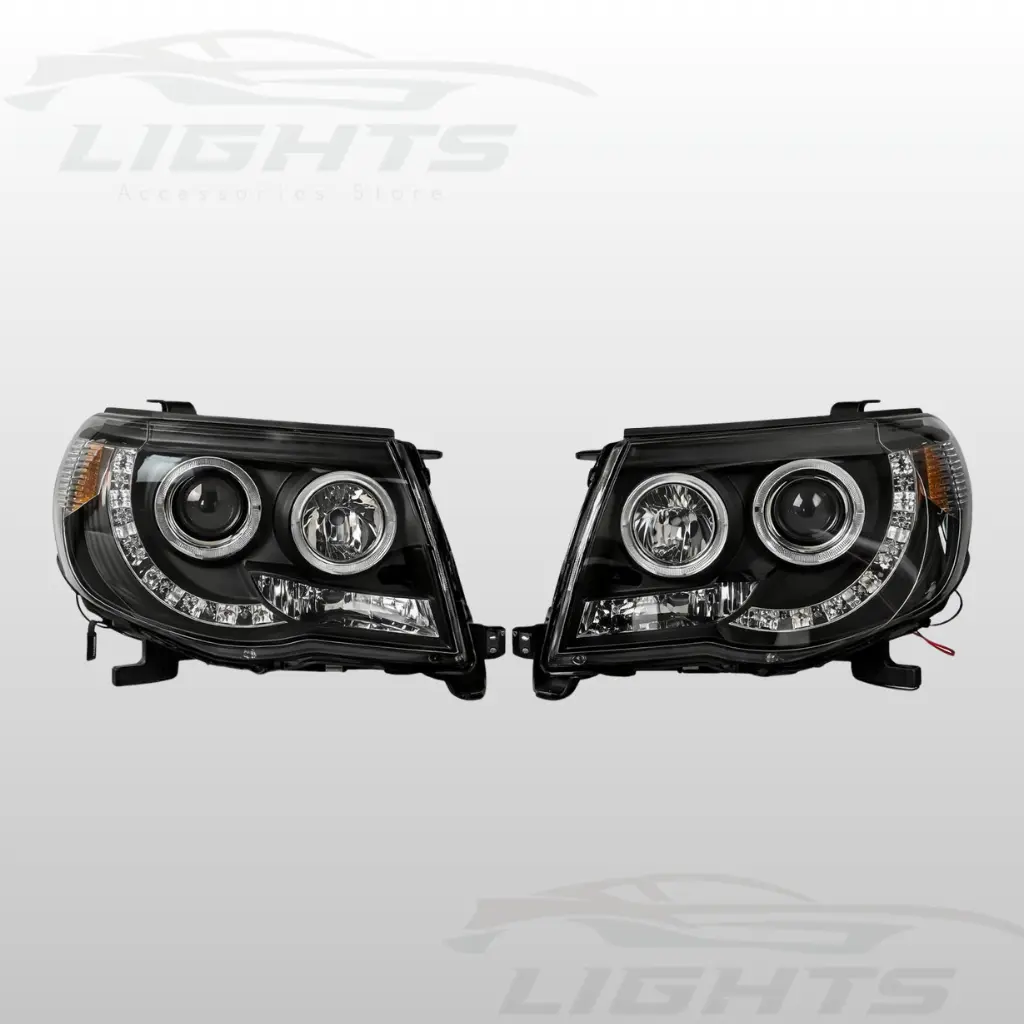Focos  Led de fondo negro compatibles con Toyota Tacoma 2005-2011.