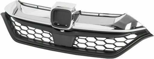 [CRV-17-043] Parrilla superior delantera, con malla en forma de panal, combinación negro-cromo, compatible con HONDA CR-V 2017-2019.