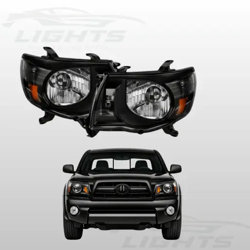 Focos de fondo negro compatible con Toyota Tacoma 2005-2011.