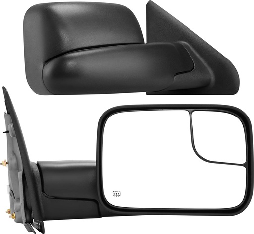 [TYT-Tacoma-05-11-51] Espejos de remolque compatibles con Tacoma 2005-2015, espejos laterales traseros  ajustables eléctricos,  color negro.