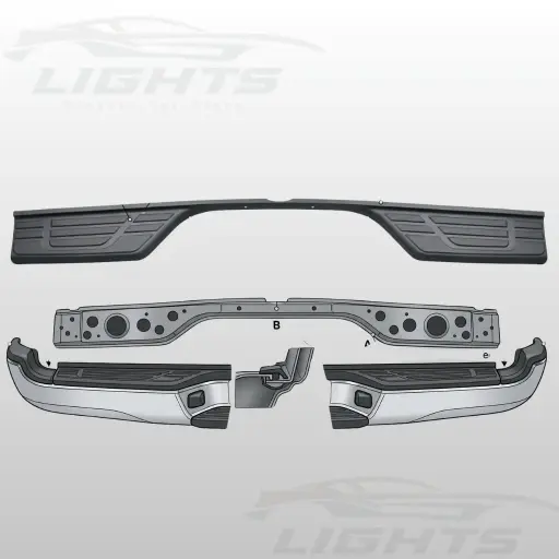 [TYT-TACOMA-0511-036] Almohadilla para bumper trasero compatibles con Toyota Tacoma 2005-2015.