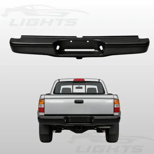 [TYT-TACOMA-0104-017] Bumper trasero color negro para Toyota Tacoma 2001-2004.