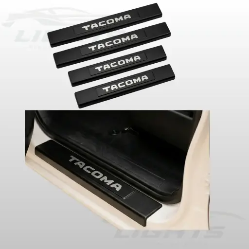 [TYT-TACOMA-1623-106] Kit de Protectores de umbral de puerta para Toyota Tacoma 2016-2023 doble cabina.